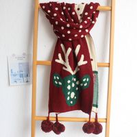 Women's Sweet Deer Knit Scarf sku image 2