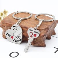 Streetwear Heart Shape Metal Unisex Bag Pendant Keychain main image 5