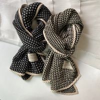 Women's Vintage Style Plaid Cotton And Linen Scarf main image 1