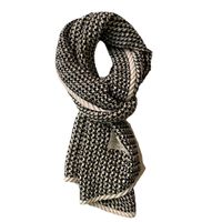 Women's Vintage Style Plaid Cotton And Linen Scarf main image 2