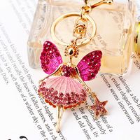 Lady Artistic Korean Style Butterfly Alloy Women's Bag Pendant Keychain sku image 1