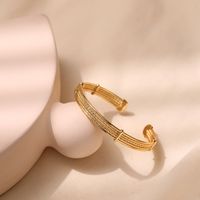 Vintage Style Solid Color Copper Plating Bangle main image 2
