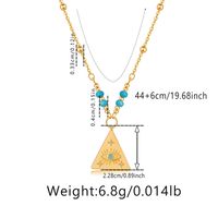 Classic Style Triangle Solar System Eye Copper Plating Gold Plated Pendant Necklace sku image 4