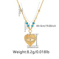 Classic Style Triangle Solar System Eye Copper Plating Gold Plated Pendant Necklace sku image 5
