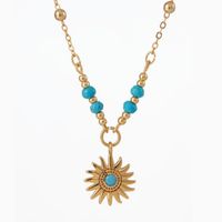 Classic Style Triangle Solar System Eye Copper Plating Gold Plated Pendant Necklace sku image 6