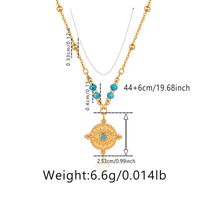 Classic Style Triangle Solar System Eye Copper Plating Gold Plated Pendant Necklace sku image 2