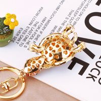 Cute Tortoise Alloy Inlay Rhinestones Women's Bag Pendant Keychain main image 2