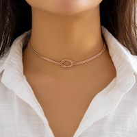 Großhandel Schmuck Vintage-Stil Geometrisch Einfarbig Legierung Eisen Quaste Überzug Kette Halskette sku image 2