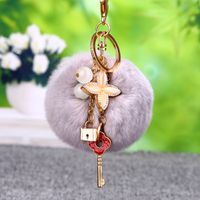 Elegant Korean Style Heart Shape Metal Women's Bag Pendant Keychain sku image 22