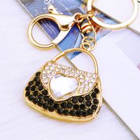 Elegant Korean Style Bag Metal Inlay Rhinestones Women's Bag Pendant Keychain sku image 25