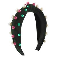 Weihnachten Moderner Stil Einfacher Stil Geometrisch Künstliche Perle Flanell Haarband sku image 2