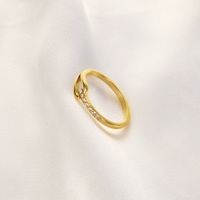 Simple Style Classic Style Geometric Stainless Steel Plating Inlay Zircon 18k Gold Plated Rings main image 2
