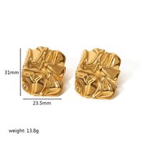 1 Pair Retro Lady Shell Plating 304 Stainless Steel Ear Studs main image 3