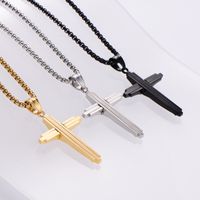 304 Stainless Steel 18K Gold Plated Rose Gold Plated Hip-Hop Streetwear Plating Cross main image 8