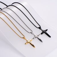 304 Stainless Steel 18K Gold Plated Rose Gold Plated Hip-Hop Streetwear Plating Cross main image 4