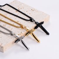 304 Stainless Steel 18K Gold Plated Rose Gold Plated Hip-Hop Streetwear Plating Cross main image 2
