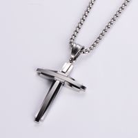 304 Stainless Steel 18K Gold Plated Rose Gold Plated Hip-Hop Streetwear Plating Cross main image 6