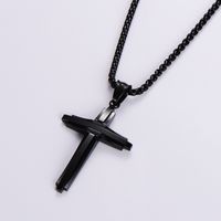304 Stainless Steel 18K Gold Plated Rose Gold Plated Hip-Hop Streetwear Plating Cross main image 7