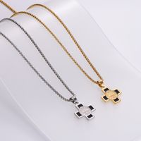 Wholesale Hip-hop Streetwear Cross Stainless Steel Plating Pendant Necklace main image 1