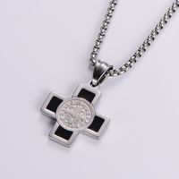 Wholesale Hip-hop Streetwear Cross Stainless Steel Plating Pendant Necklace main image 2