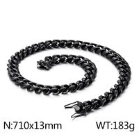 Hip-Hop Solid Color Stainless Steel Plating Chain 18K Gold Plated Men's Necklace sku image 69