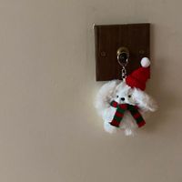 Cute Rabbit Plush Metal Christmas Women's Bag Pendant Keychain main image 3
