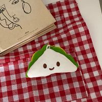 Cute Hamburger Plush Women's Bag Pendant Keychain sku image 3