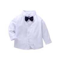 British Style Solid Color Cotton Boys Clothing Sets main image 5