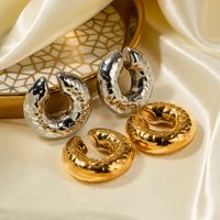 1 Pair Ig Style Basic C Shape Plating Stainless Steel 14k Gold Plated Ear Cuffs main image 1