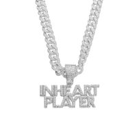 Hip-hop Letter Alloy Inlay Rhinestones Men's Pendant Necklace main image 5
