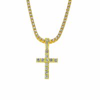 Hip-hop Cross Zircon Alloy Wholesale Pendant Necklace main image 4