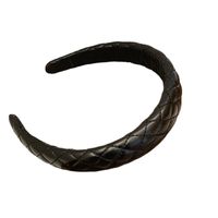 Retro Simple Style Solid Color Pu Leather Hair Band main image 5