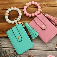 Elegant Lady Simple Style Solid Color Silica Gel Women's Bag Pendant Keychain main image 5