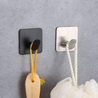 Cross-border Punch-free 304 Stainless Steel Sticky Hook Strong Traceless Hook Duck Tongue Hook Clothes Hook Kitchen Wall Hanging Metal Hook main image 2