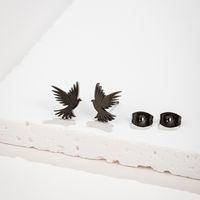 1 Pair Streetwear Eagle Plating Stainless Steel 18k Gold Plated Ear Studs main image 2