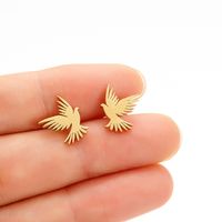 1 Pair Streetwear Eagle Plating Stainless Steel 18k Gold Plated Ear Studs main image 1
