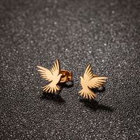 1 Pair Streetwear Eagle Plating Stainless Steel 18k Gold Plated Ear Studs main image 3