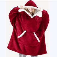 Zuhause Unisex Einfacher Stil Farbblock Plaid Polarfleece Tasche Pyjama Sets main image 2