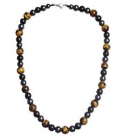 1 Stück Retro Geometrisch Perlen Tigerauge Obsidian Männer Halskette sku image 1