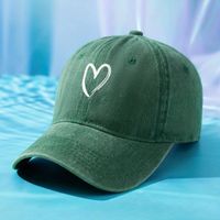 Unisexo Básico Retro Estilo Simple Forma De Corazón Impresión Aleros Curvos Gorra De Beisbol main image 6