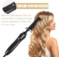 Vacation Solid Color Alloy Electric Hair Curling Comb main image 1