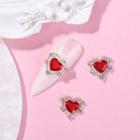 La Saint-valentin Style Simple Forme De Cœur Plastique Ongles Correctifs 10 Morceaux sku image 8