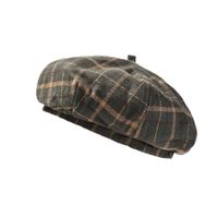 Women's Basic Retro Plaid Eaveless Beret Hat main image 2