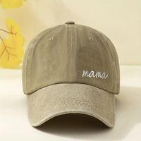 Unisex Basic Retro Streetwear Letter Embroidery Curved Eaves Baseball Cap sku image 1