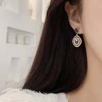 1 Pair Simple Style Classic Style Color Block Plating Inlay Alloy Artificial Pearls Gold Plated Drop Earrings main image 7