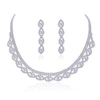 Elegant Classic Style Shiny Geometric Alloy Inlay Rhinestones Women's Earrings Necklace main image 2