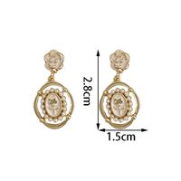1 Pair Simple Style Classic Style Color Block Plating Inlay Alloy Artificial Pearls Gold Plated Drop Earrings sku image 1