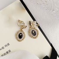 1 Pair Simple Style Classic Style Color Block Plating Inlay Alloy Artificial Pearls Gold Plated Drop Earrings sku image 4