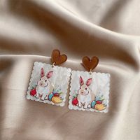 1 Pair Cute Streetwear Rabbit Resin Drop Earrings main image 1
