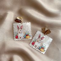 1 Pair Cute Streetwear Rabbit Resin Drop Earrings sku image 2